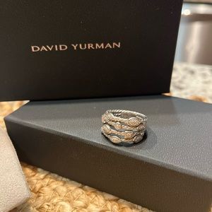David Yurman Diamond Confetti 4 Row Ring, Size 7